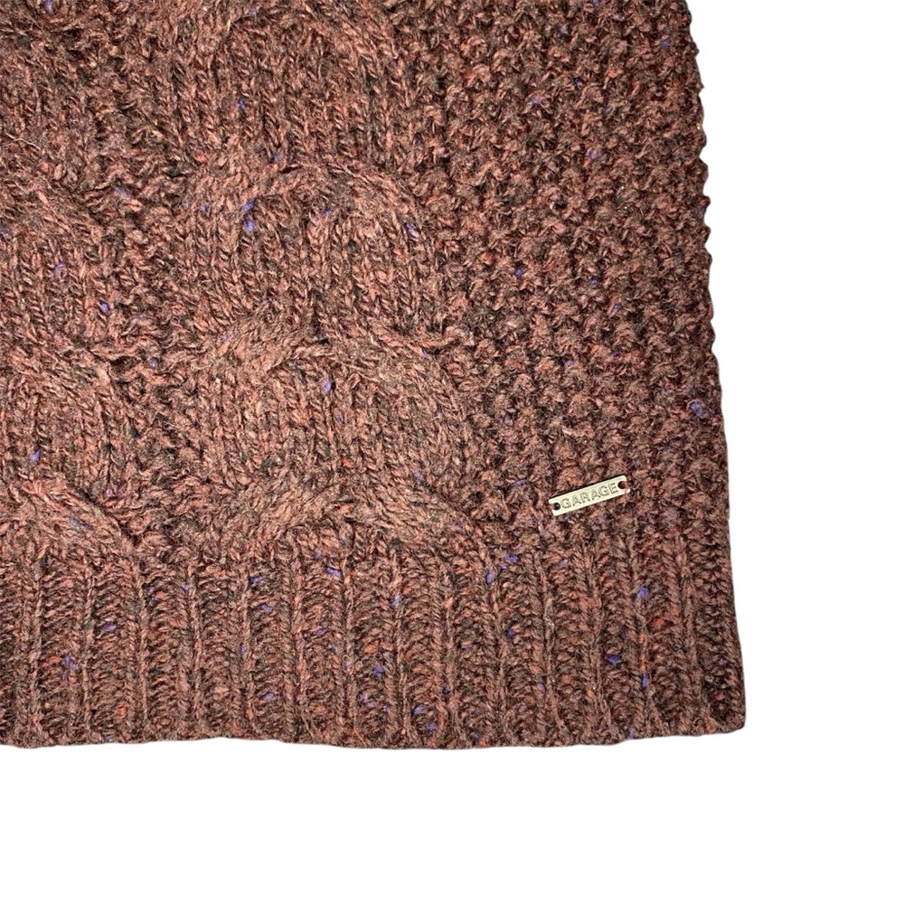 Garage Purple-Maroon Cable Knit Sweater - Picture 4 of 7